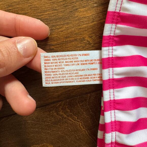 Cat and Jack Girls 18 Month Swimsuit Rash Guard Pink Pineapple Two Piece NEW - Picture 6 of 8